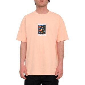 Volcom pánské tričko Fa Arthur Longo 3 Lse Sst Salmon | Růžová | Velikost L | 100% bavlna