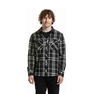 Meatfly pánská košile Kurt Black | Černá | Velikost XXL | 100% bavlna
