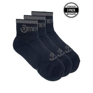 Meatfly ponožky Middle Triple pack Black | Černá | Velikost S