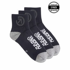 Meatfly ponožky Middle Triple pack Bike Black | Černá | Velikost M