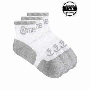 Meatfly ponožky Middle Triple pack White | Bílá | Velikost S