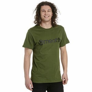 Meatfly pánské tričko MF Logo Olive | Zelená | Velikost S | 100% bavlna
