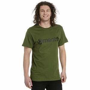 Meatfly pánské tričko MF Logo Olive | Zelená | Velikost XL | 100% bavlna