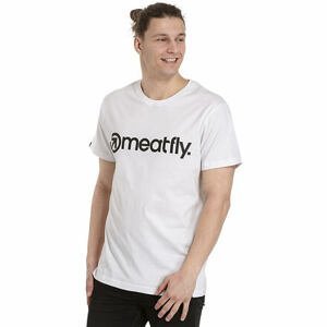 Meatfly pánské tričko MF Logo White | Bílá | Velikost XL | 100% bavlna