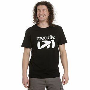 Meatfly pánské tričko Podium Black | Černá | Velikost S | 100% bavlna