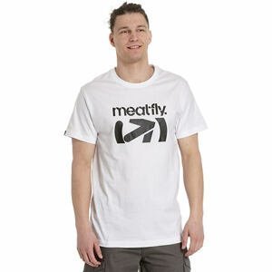 Meatfly pánské tričko Podium White | Bílá | Velikost M | 100% bavlna