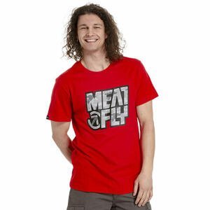 Meatfly pánské tričko Repash Bright Red | Červená | Velikost S | 100% bavlna