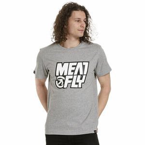 Meatfly pánské tričko Repash Grey Heather | Šedá | Velikost XXXL | 100% bavlna