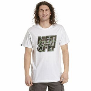 Meatfly pánské tričko Repash White | Bílá | Velikost L | 100% bavlna