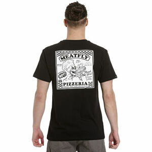 Meatfly pánské tričko Pizza Black | Černá | Velikost XXL | 100% bavlna