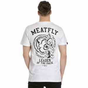 Meatfly pánské tričko Leader Of The Pack White | Bílá | Velikost XS | 100% bavlna