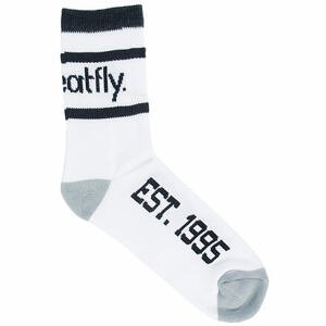 Meatfly ponožky Long White | Bílá | Velikost S