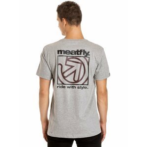 Meatfly pánské tričko Miami Grey Heather | Šedá | Velikost S