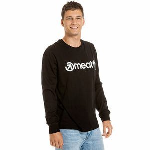Meatfly pánské tričko s dlouhým rukávem Judgement Basic Logo Black | Černá | Velikost S | 100% bavlna