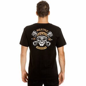 Meatfly pánské tričko Ride Till Death Black | Černá | Velikost XS | 100% bavlna