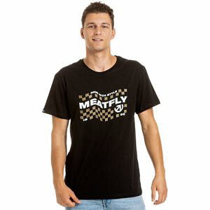 Meatfly pánské tričko Pitlane Black | Černá | Velikost L | 100% bavlna