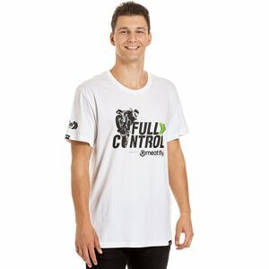 Meatfly pánské tričko Riders Peschel White | Bílá | Velikost XL | 100% bavlna