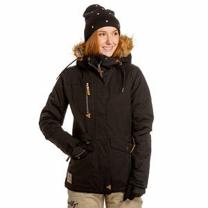Meatfly dámská SNB & SKI bunda Athena Premium Black | Černá | Velikost XL