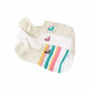 Roxy dámský 3-pack ponožek No show Oatmeal Heather | Bílá | Velikost One Size