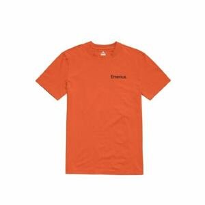 Emerica pánské tričko Pure Logo SS Tee Orange / Black | Černá | Velikost S