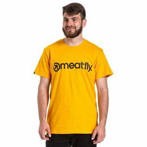 Meatfly pánské tričko MF Logo Deep Yellow | Žlutá | Velikost XL