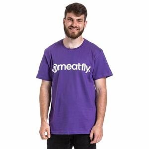 Meatfly pánské tričko MF Logo Violet | Fialová | Velikost XS
