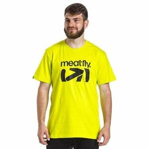Meatfly pánské tričko Podium Safety Yellow | Žlutá | Velikost XS