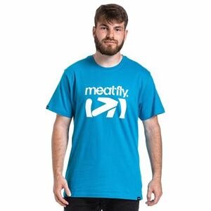 Meatfly pánské tričko Podium Ocean Blue | Modrá | Velikost XXL