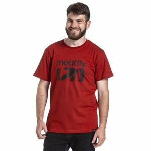 Meatfly pánské tričko Podium Dark Red | Červená | Velikost M