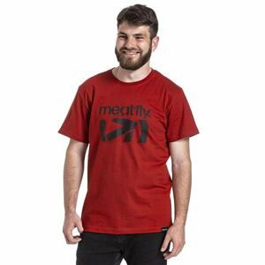Meatfly pánské tričko Podium Dark Red | Červená | Velikost XXXL