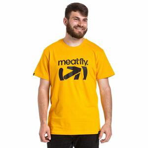 Meatfly pánské tričko Podium Deep Yellow | Žlutá | Velikost L