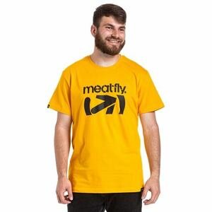 Meatfly pánské tričko Podium Deep Yellow | Žlutá | Velikost XXL