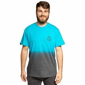 Meatfly pánské tričko Slash Charcoal Heather / Ocean Blue | Šedá | Velikost XL
