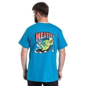 Meatfly pánské tričko Kroko Ocean Blue | Modrá | Velikost XS