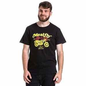 Meatfly pánské tričko Loud And Fast Black | Černá | Velikost XXL