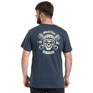 Meatfly pánské tričko Ride Till Death Navy Heather | Modrá | Velikost S