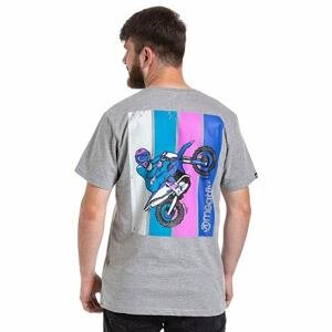 Meatfly pánské tričko Wheelie Grey Heather | Šedá | Velikost XL