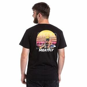 Meatfly pánské tričko Marmi Black | Černá | Velikost XXXL