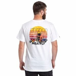 Meatfly pánské tričko Marmi White | Bílá | Velikost M