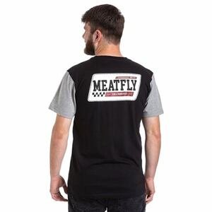 Meatfly pánské tričko Racing Black / Grey Heather | Černá | Velikost M