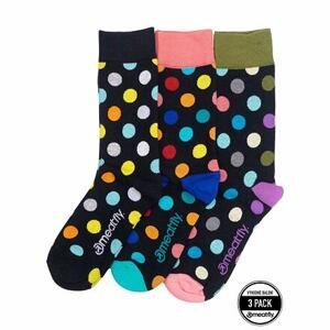 Meatfly ponožky Lexy Triple Pack Black Dots | Mnohobarevná | Velikost S/M