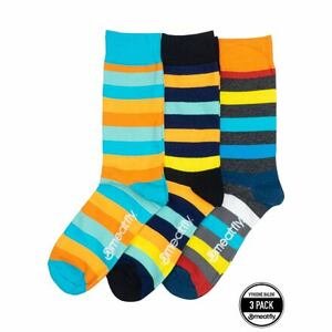 Meatfly ponožky Lexy Triple Pack Orange Stripes | Mnohobarevná | Velikost S/M
