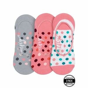 Meatfly ponožky Low Socks Triple Pack White / Pink | Růžová | Velikost One Size