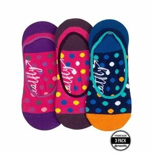 Meatfly ponožky Low Socks Triple Pack Navy / Fuchsia | Fialová | Velikost One Size