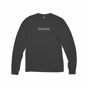 Emerica pánské tričko Eff Corporate Ls Black | Černá | Velikost XL