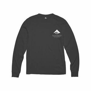 Emerica pánské tričko Logo Lockup L/S Black | Černá | Velikost XL