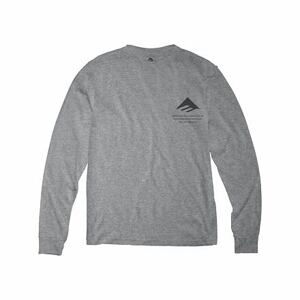 Emerica pánské tričko Logo Lockup L/S Grey/Heather | Šedá | Velikost M