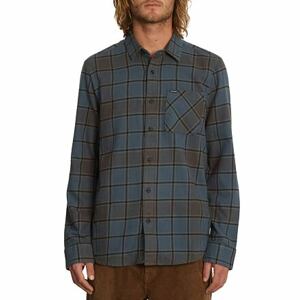 Volcom pánská košile Caden Plaid Ls Marina Blue | Modrá | Velikost XL