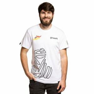 Meatfly pánské tričko Big Shock Dakar White | Bílá | Velikost S | 100% bavlna