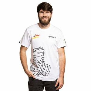 Meatfly pánské tričko Big Shock Dakar White | Bílá | Velikost XL | 100% bavlna